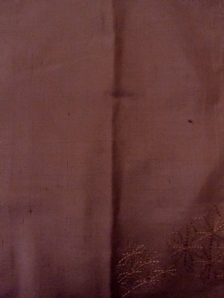 画像3: O0131F 女性用道中着  シルク（正絹） 淡いえんじ, 麻の葉 【中古】【USED】【リサイクル】 ★★★☆☆【O0131F】 (3)