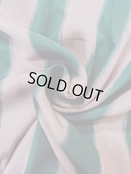 画像11: O0131H 女性用道中着  シルク（正絹） 淡い灰色がかった桃色, 縞 【中古】【USED】【リサイクル】 ★☆☆☆☆【O0131H】 (11)