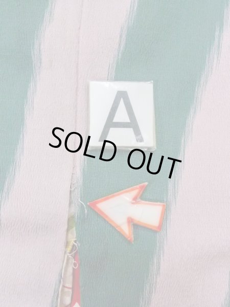 画像14: O0131H 女性用道中着  シルク（正絹） 淡い灰色がかった桃色, 縞 【中古】【USED】【リサイクル】 ★☆☆☆☆【O0131H】 (14)