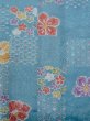 画像4: O0131I 女性用道行  シルク（正絹） 水色, 花 【中古】【USED】【リサイクル】 ★★★★☆【O0131I】 (4)