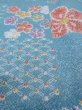 画像9: O0131I 女性用道行  シルク（正絹） 水色, 花 【中古】【USED】【リサイクル】 ★★★★☆【O0131I】 (9)