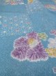 画像10: O0131I 女性用道行  シルク（正絹） 水色, 花 【中古】【USED】【リサイクル】 ★★★★☆【O0131I】 (10)