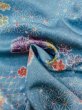 画像11: O0131I 女性用道行  シルク（正絹） 水色, 花 【中古】【USED】【リサイクル】 ★★★★☆【O0131I】 (11)