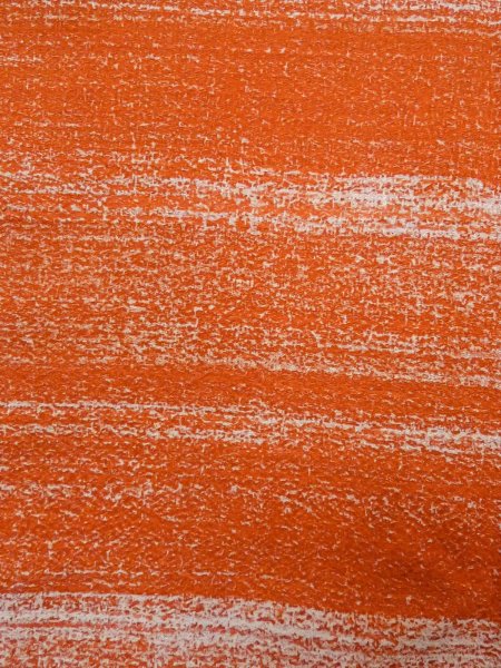 画像5: O0131J 女性用道行  シルク（正絹） 橙色, 縞 【中古】【USED】【リサイクル】 ★★★☆☆【O0131J】 (5)