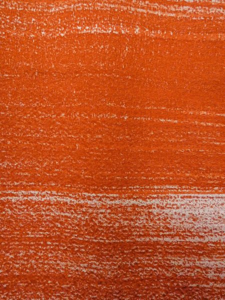 画像7: O0131J 女性用道行  シルク（正絹） 橙色, 縞 【中古】【USED】【リサイクル】 ★★★☆☆【O0131J】 (7)