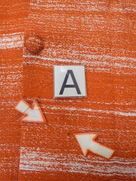 画像14: O0131J 女性用道行  シルク（正絹） 橙色, 縞 【中古】【USED】【リサイクル】 ★★★☆☆【O0131J】 (14)