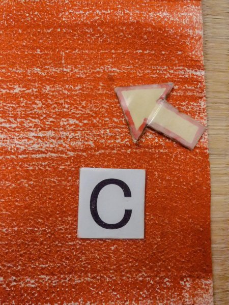 画像16: O0131J 女性用道行  シルク（正絹） 橙色, 縞 【中古】【USED】【リサイクル】 ★★★☆☆【O0131J】 (16)