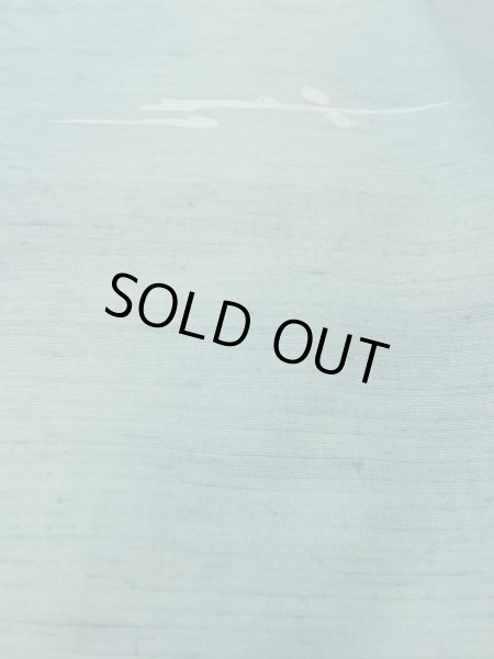 画像9: O0131K 女性用道中着  シルク（正絹） 灰色がかった水色, 抽象的模様 【中古】【USED】【リサイクル】 ★★★☆☆【O0131K】 (9)