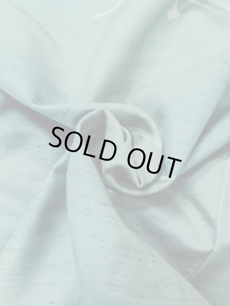 画像11: O0131K 女性用道中着  シルク（正絹） 灰色がかった水色, 抽象的模様 【中古】【USED】【リサイクル】 ★★★☆☆【O0131K】 (11)