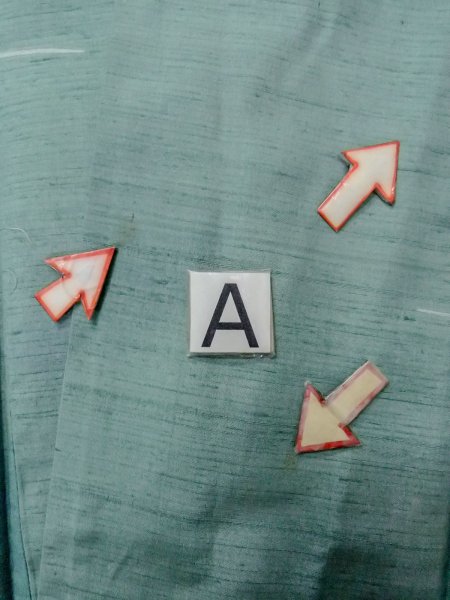 画像14: O0131K 女性用道中着  シルク（正絹） 灰色がかった水色, 抽象的模様 【中古】【USED】【リサイクル】 ★★★☆☆【O0131K】 (14)