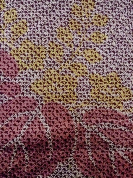 画像6: O0131L 女性用道中着  シルク（正絹） 深い紫色, 桐 【中古】【USED】【リサイクル】 ★★★☆☆【O0131L】 (6)