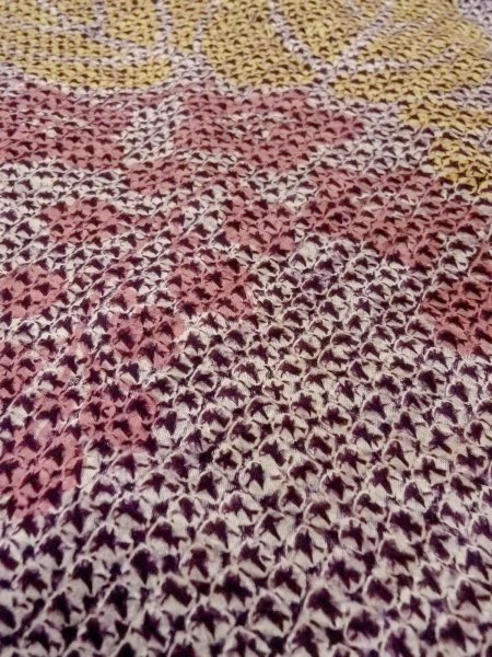 画像8: O0131L 女性用道中着  シルク（正絹） 深い紫色, 桐 【中古】【USED】【リサイクル】 ★★★☆☆【O0131L】 (8)