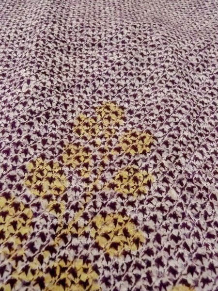 画像9: O0131L 女性用道中着  シルク（正絹） 深い紫色, 桐 【中古】【USED】【リサイクル】 ★★★☆☆【O0131L】 (9)