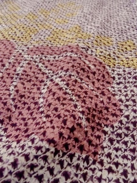 画像10: O0131L 女性用道中着  シルク（正絹） 深い紫色, 桐 【中古】【USED】【リサイクル】 ★★★☆☆【O0131L】 (10)