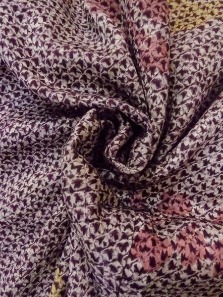 画像11: O0131L 女性用道中着  シルク（正絹） 深い紫色, 桐 【中古】【USED】【リサイクル】 ★★★☆☆【O0131L】 (11)