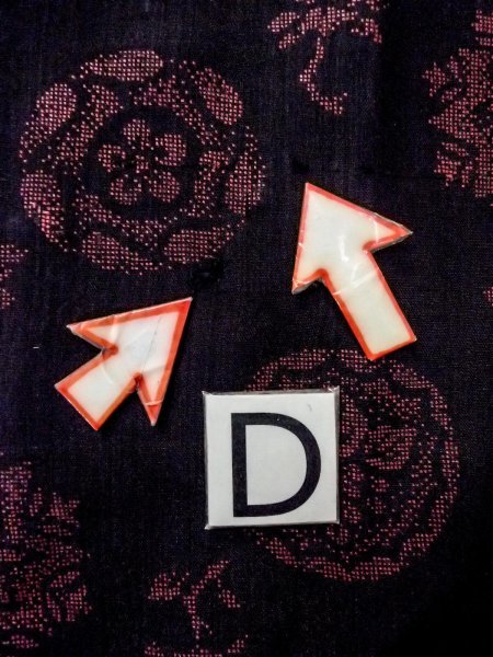 画像17: O0131M 女性用道行  ウール 黒, 花丸文 【中古】【USED】【リサイクル】 ★★★☆☆【O0131M】 (17)