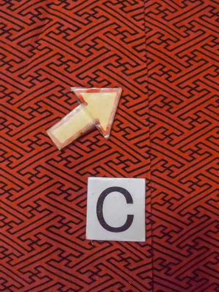 画像16: O0131P 女性用道行  シルク（正絹） 深い橙色, 紗綾形文 【中古】【USED】【リサイクル】 ★★★☆☆【O0131P】 (16)