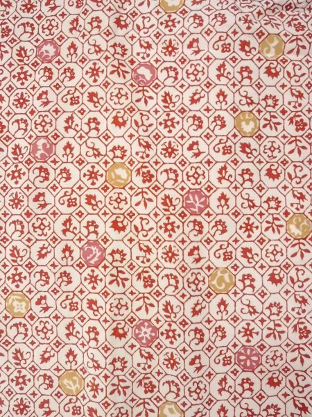 画像3: O0131S 女性用道行  化繊 オフ　ホワイト, 葉 【中古】【USED】【リサイクル】 ★★☆☆☆【O0131S】 (3)