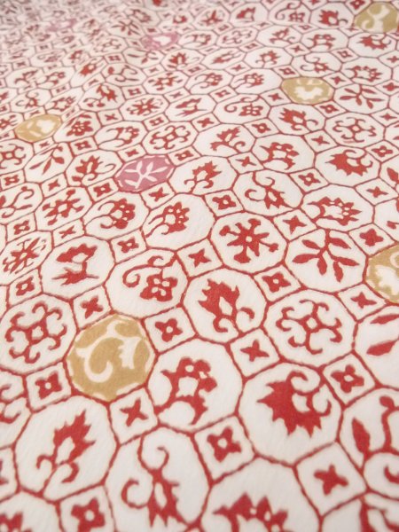 画像8: O0131S 女性用道行  化繊 オフ　ホワイト, 葉 【中古】【USED】【リサイクル】 ★★☆☆☆【O0131S】 (8)