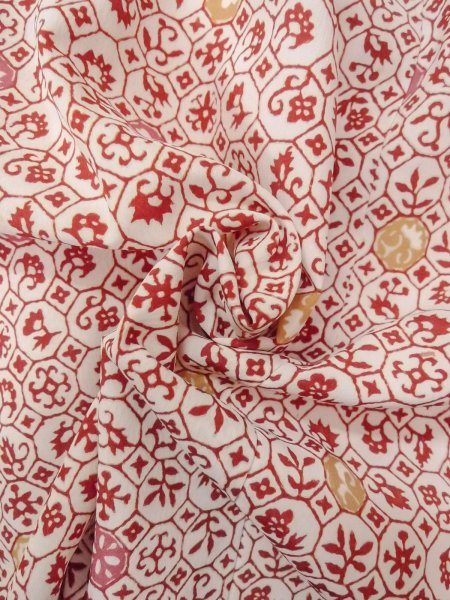 画像12: O0131S 女性用道行  化繊 オフ　ホワイト, 葉 【中古】【USED】【リサイクル】 ★★☆☆☆【O0131S】 (12)