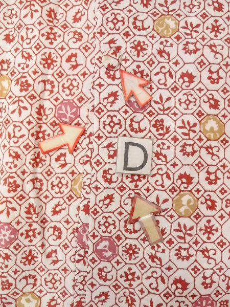 画像17: O0131S 女性用道行  化繊 オフ　ホワイト, 葉 【中古】【USED】【リサイクル】 ★★☆☆☆【O0131S】 (17)