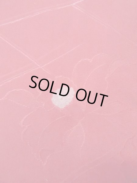 画像7: O0131T 女性用道行  シルク（正絹） 光沢のある赤色, 花 【中古】【USED】【リサイクル】 ★★★☆☆【O0131T】 (7)