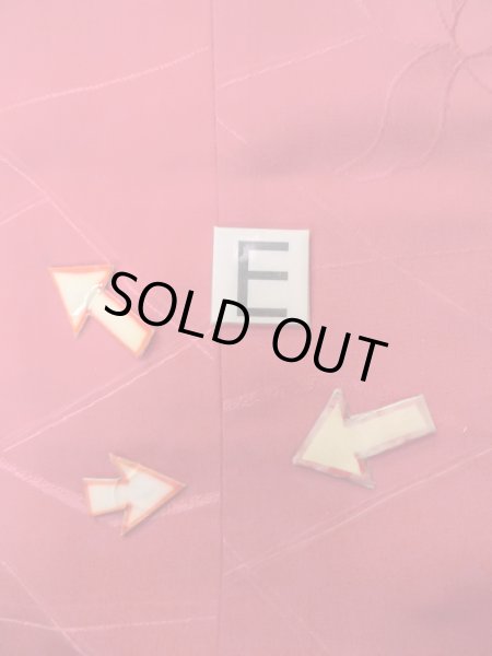 画像18: O0131T 女性用道行  シルク（正絹） 光沢のある赤色, 花 【中古】【USED】【リサイクル】 ★★★☆☆【O0131T】 (18)