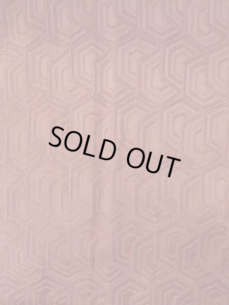 画像3: O0131U 女性用道行  シルク（正絹） 薄い茶色, 亀甲 【中古】【USED】【リサイクル】 ★★★☆☆【O0131U】 (3)