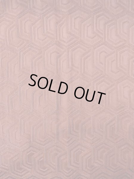 画像4: O0131U 女性用道行  シルク（正絹） 薄い茶色, 亀甲 【中古】【USED】【リサイクル】 ★★★☆☆【O0131U】 (4)