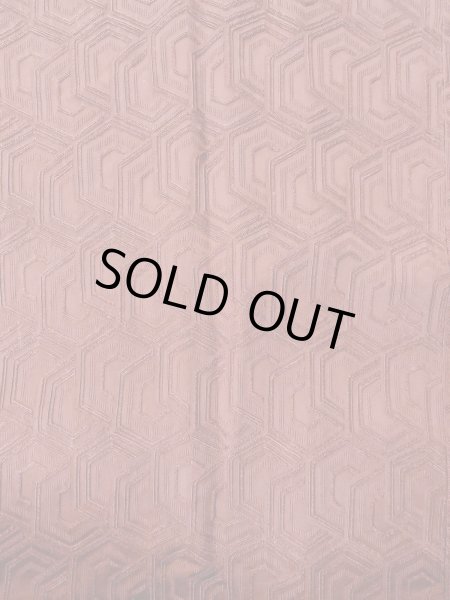 画像5: O0131U 女性用道行  シルク（正絹） 薄い茶色, 亀甲 【中古】【USED】【リサイクル】 ★★★☆☆【O0131U】 (5)