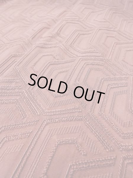 画像9: O0131U 女性用道行  シルク（正絹） 薄い茶色, 亀甲 【中古】【USED】【リサイクル】 ★★★☆☆【O0131U】 (9)