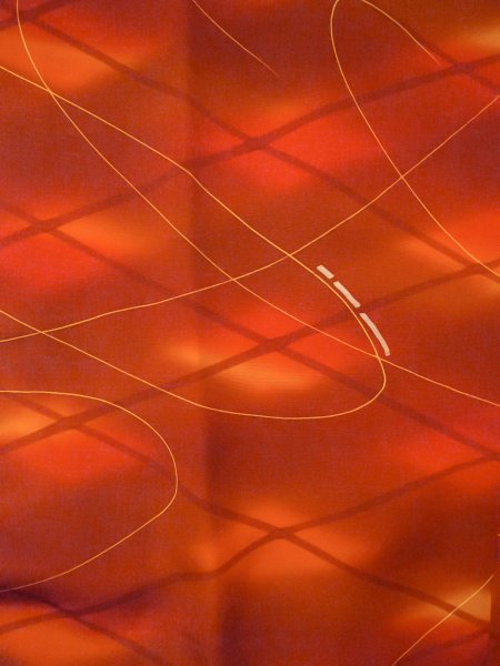 画像3: O0131V 女性用道行  シルク（正絹） 茶色, 線 【中古】【USED】【リサイクル】 ★★★★☆【O0131V】 (3)