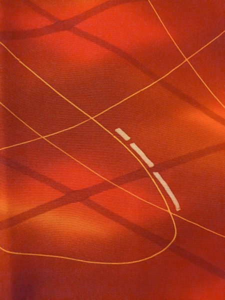 画像5: O0131V 女性用道行  シルク（正絹） 茶色, 線 【中古】【USED】【リサイクル】 ★★★★☆【O0131V】 (5)