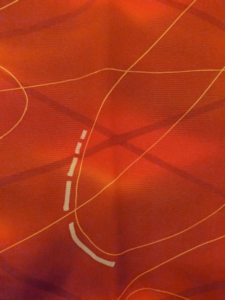 画像6: O0131V 女性用道行  シルク（正絹） 茶色, 線 【中古】【USED】【リサイクル】 ★★★★☆【O0131V】 (6)