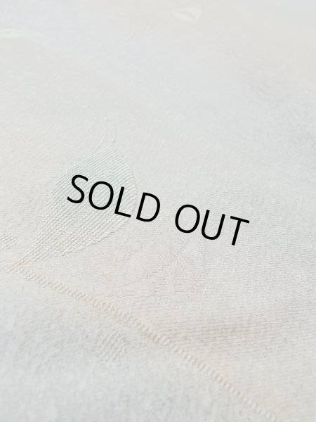 画像10: O0131W 女性用道行  シルク（正絹） 淡い灰色がかった青緑色, 葉 【中古】【USED】【リサイクル】 ★★★☆☆【O0131W】 (10)