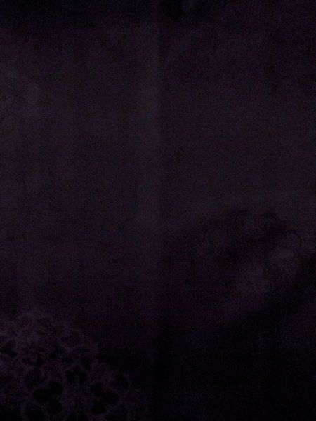 画像3: O0131X 女性用道行  シルク（正絹） 黒, 唐花 【中古】【USED】【リサイクル】 ★★★★☆【O0131X】 (3)