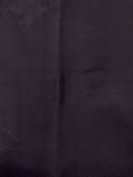 画像4: O0131X 女性用道行  シルク（正絹） 黒, 唐花 【中古】【USED】【リサイクル】 ★★★★☆【O0131X】 (4)