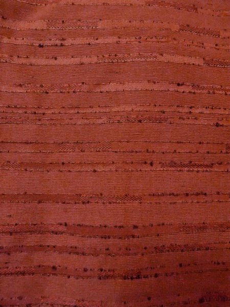 画像6: O0131Z 女性用道行  シルク（正絹） 深い赤色, 縞 【中古】【USED】【リサイクル】 ★★★☆☆【O0131Z】 (6)