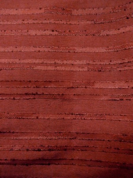 画像7: O0131Z 女性用道行  シルク（正絹） 深い赤色, 縞 【中古】【USED】【リサイクル】 ★★★☆☆【O0131Z】 (7)