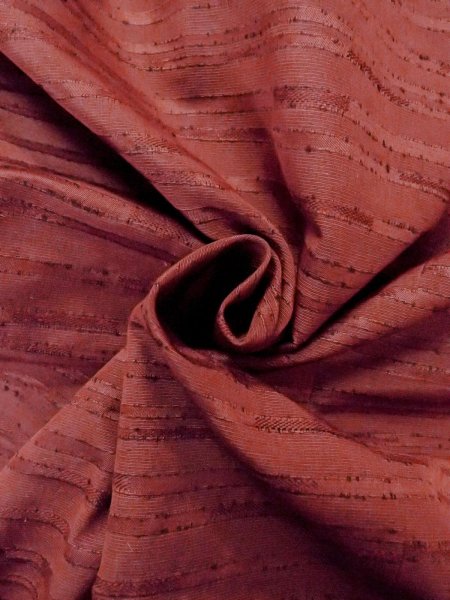 画像11: O0131Z 女性用道行  シルク（正絹） 深い赤色, 縞 【中古】【USED】【リサイクル】 ★★★☆☆【O0131Z】 (11)