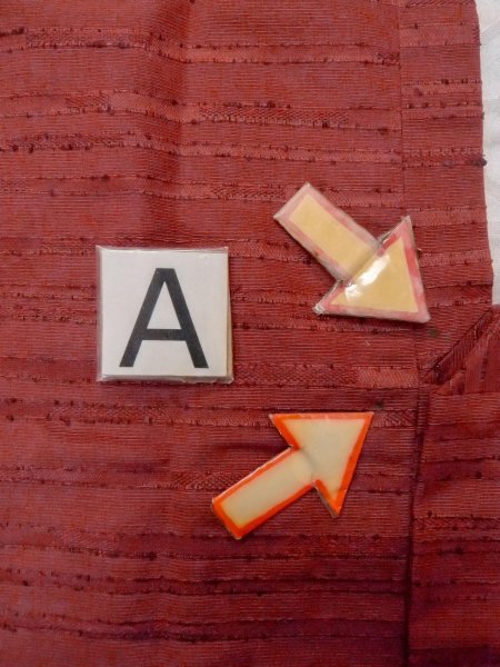 画像14: O0131Z 女性用道行  シルク（正絹） 深い赤色, 縞 【中古】【USED】【リサイクル】 ★★★☆☆【O0131Z】 (14)