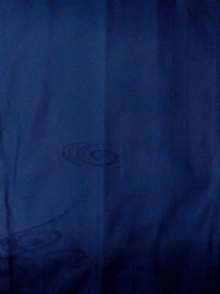 画像3: O0201C 女性用道行  シルク（正絹） 深い青, うず 【中古】【USED】【リサイクル】 ★★★☆☆【O0201C】 (3)