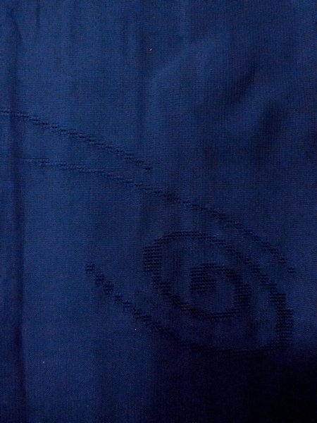 画像5: O0201C 女性用道行  シルク（正絹） 深い青, うず 【中古】【USED】【リサイクル】 ★★★☆☆【O0201C】 (5)