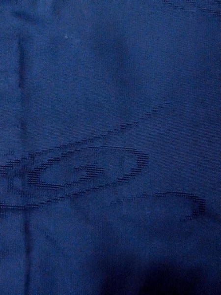 画像6: O0201C 女性用道行  シルク（正絹） 深い青, うず 【中古】【USED】【リサイクル】 ★★★☆☆【O0201C】 (6)