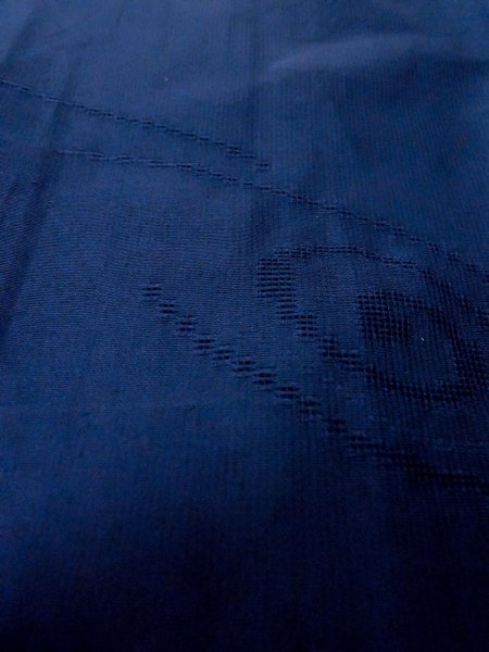 画像10: O0201C 女性用道行  シルク（正絹） 深い青, うず 【中古】【USED】【リサイクル】 ★★★☆☆【O0201C】 (10)