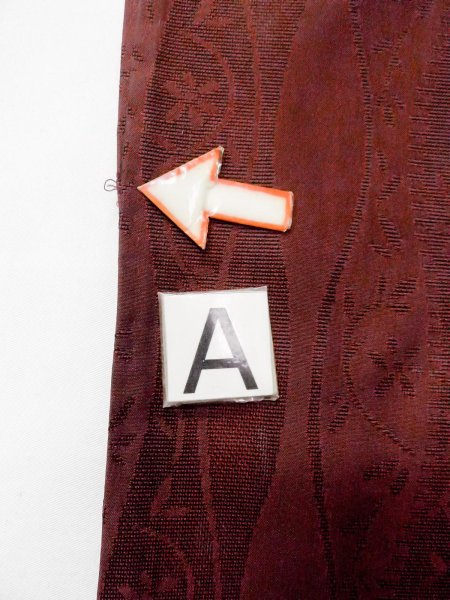 画像14: O0201E 女性用道行  シルク（正絹） 深いえんじ, 花 【中古】【USED】【リサイクル】 ★★★☆☆【O0201E】 (14)