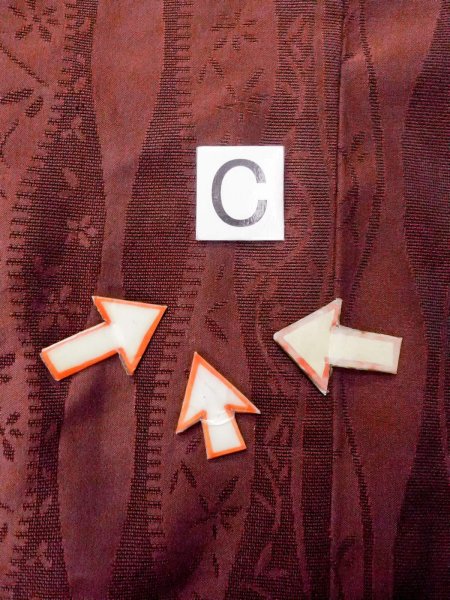 画像16: O0201E 女性用道行  シルク（正絹） 深いえんじ, 花 【中古】【USED】【リサイクル】 ★★★☆☆【O0201E】 (16)