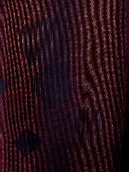 画像5: O0201F 女性用道行  シルク（正絹） 深いえんじ, 縞 【中古】【USED】【リサイクル】 ★★★★☆【O0201F】 (5)