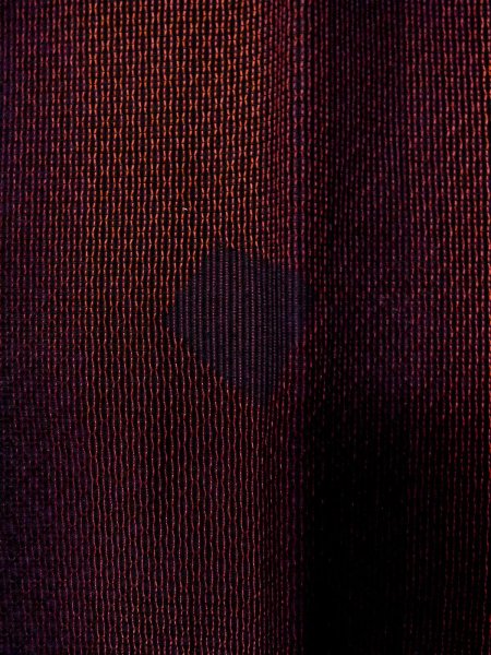 画像7: O0201F 女性用道行  シルク（正絹） 深いえんじ, 縞 【中古】【USED】【リサイクル】 ★★★★☆【O0201F】 (7)