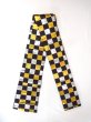 画像1: O0207A 半幅帯 女性用着物 シルク（正絹）   黒 チェック柄 【中古】 【USED】 【リサイクル】 ★★☆☆☆ (1)